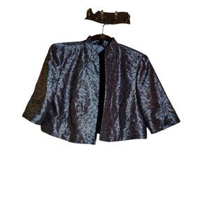 R & M Richards 2 Piece Dress, Size 10, Blue/Brown